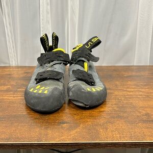 La Sportiva Rock Climbing Shoe Tarentula Leather Velcro Close Gray SZ EUR‎ 37.5
